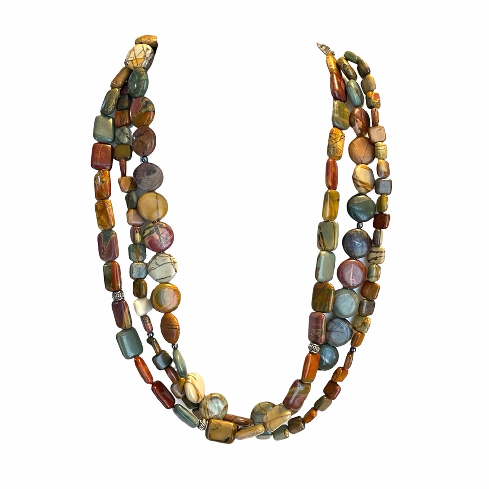 🤎Midwest Amber African Opal Necklace /New-jewelry-statement-boho-earth tones🤎